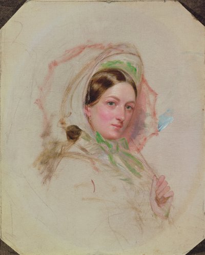 Lady with a Parasol (study for Derby Day) by William Powell Frith